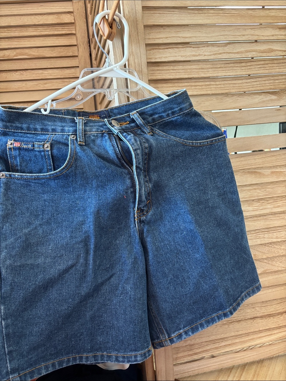 Relaxed Fit Route 66 Junior Denim Shorts in Dark Blue 5/6